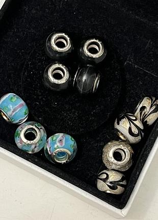 Pandora шарм набори шармів муранське скло зі сріблом 925 проби