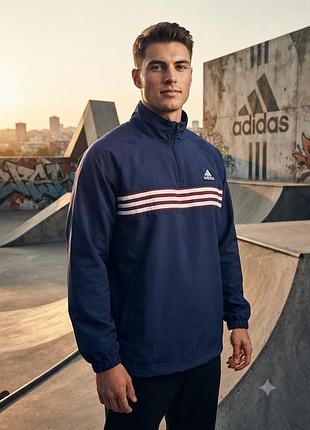 Винтажная ветровка олимпийка adidas 90s-00s оверсайз р.56-58 оригинал