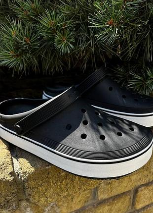 Крокси сабо croc off court clog унісекс лідер продажів crocs крокси сабо black off court black crocs