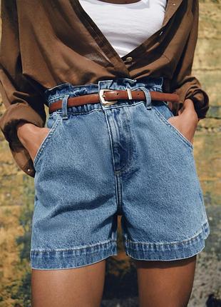 Шорти baggy з ременем від zara