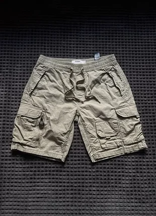Pull&bear (m) w32 cargo short чоловічі шорти пісочні літні карго оригі