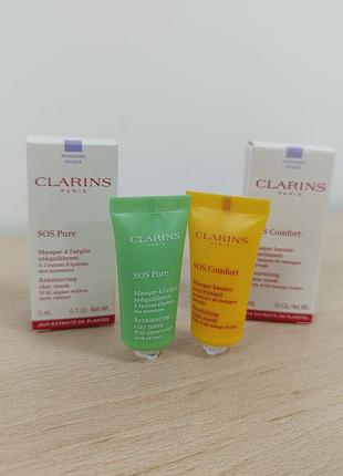 Маска sos comfort clarins, маска sos pure clarins оригинал