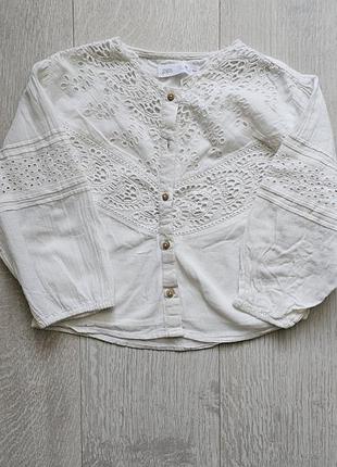 Блузка zara для девочки, кружево, 116 см (5-6 лет)