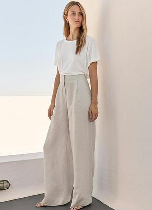 Розкішні нові 💯 лляні брюки палаццо max mara
