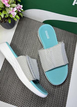 Оригинальные шлепанцы skechers на липучке