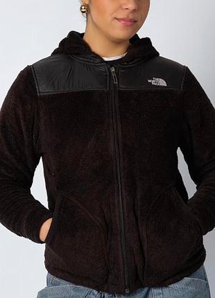 The north face jacket womens thermal plush fleece hooded brown