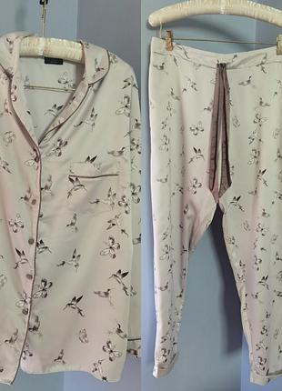 Брендова тонка атласна піжама розміру 16/ l-xl