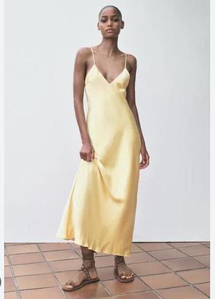 Сукня атласна zara