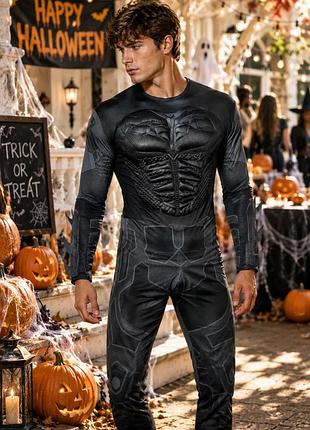 Карнавальний костюм бетмена / batman (з об’ємними м’язами), розмір l/xl