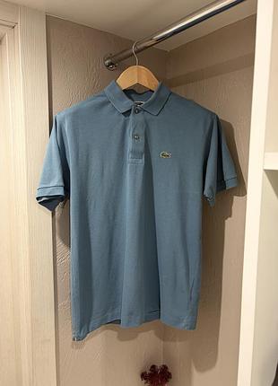 Блакитне поло lacoste classic fit оригінал розмір м