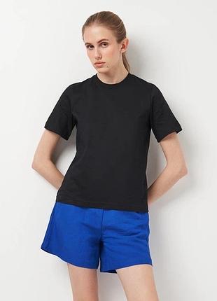 Базова жіноча чорна футболка h&m у розмірі s