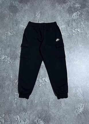 Спортивні штани карго nike підліткові l/xl оригінал стан нових чорні  158-170 см