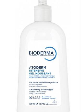 Гель для душа для сухой атопической чувствительной кожи bioderma atoderm intensive gel moussant 500 мл