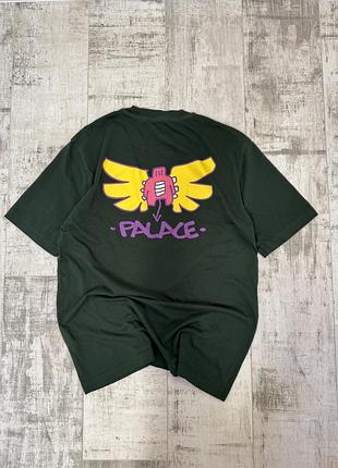 Футболка palace «slap mag angel» темно-зелена, розмір m