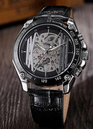 Мужские механические часы наручные forsining skeleton 513