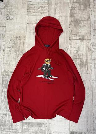 Polo ralph lauren ski bear лонгслів з капюшоном, розмір s