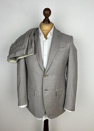Sergio nesci x zegna beige wool suit классический костюм-двойка имталия + шерсть сенья