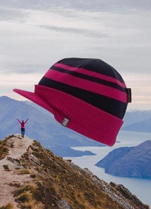 Дитяча підліткова в'язана шапка з козирком jack wolfskin stormlock windmill cap kids.