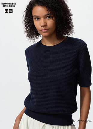 Бавовняний джемпер з короткими рукавами uniqlo та comptoir des cotonniers