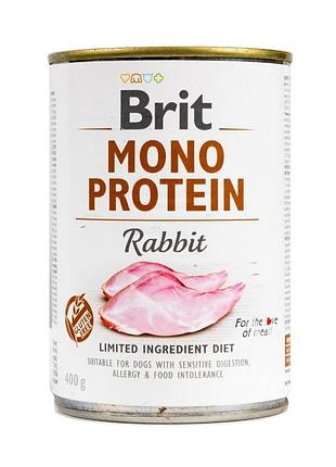 Влажный корм brit mono protein с кроликом. брит кеа монопротеин
