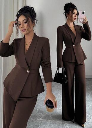 Костюм жакет+ брюки shein m