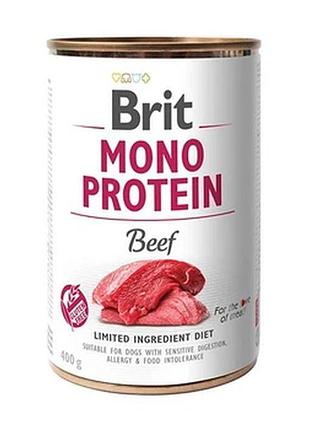 Корм для собак brit mono protein beef брит моно протеин с говядиной
