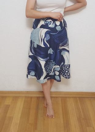 Бавовняна міді-спідниця laura ashley