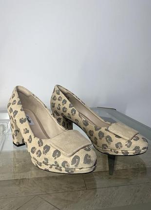 Жіночі замшеві туфлі clarks у леопардовому забарвленні