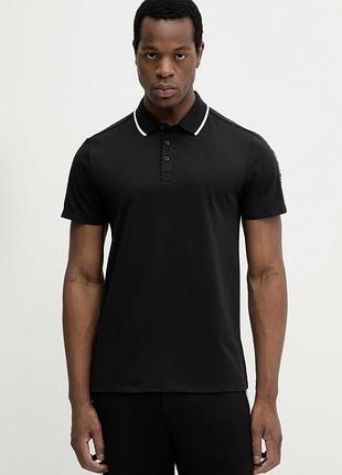 Футболка поло чорна bershka