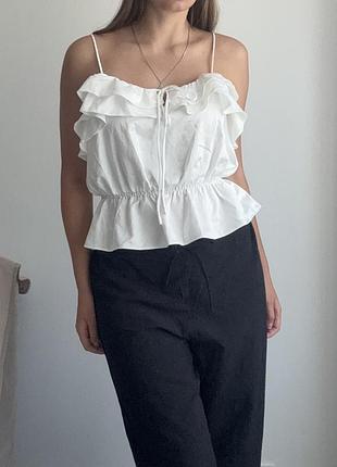 Нарядна блуза з рюшами l-xl