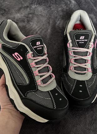 Жіночі робочі кросівки skechers work. з металевим носком. p. 38. як нові!!