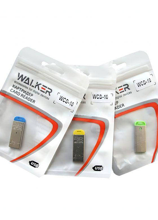 Кардрідер usb walker wcd-10 metal microsd (новий)