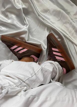 Adidas samba xlg platform brown pink