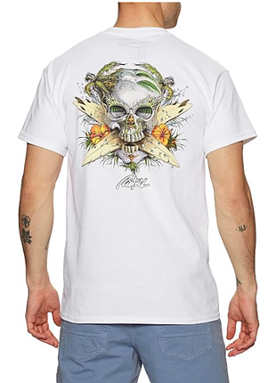 Футболка rietveld surf skull classic з великим принтом черепа