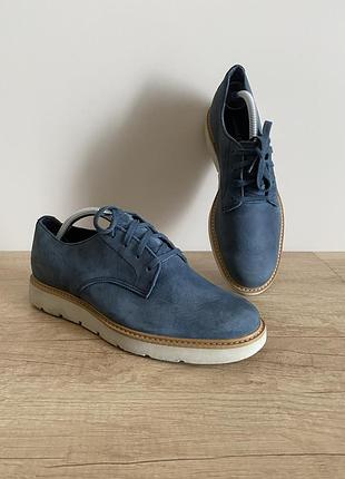 Шкіряні туфлі timberland sensorflex (a19ep) сині унісекс / чоловічі / жіночі — розмір 41 (26.5 см)
