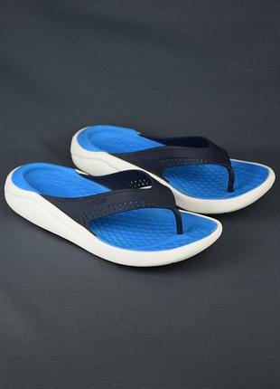 Crocs literide flip вьетнамки шлепанцы сланцы кроксы мужские женские синие обуви летний оригинал m8 w10/40-41 р/26.5 см oofos hoka birkenstock