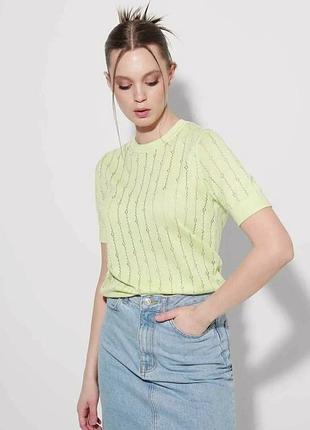 Ажурний топ zara, ніжно-салатовий