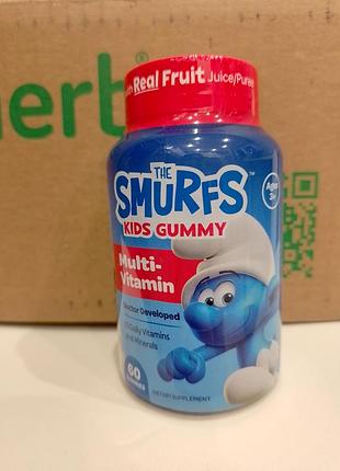 The smurfs, обжигающие мультивитамины для детей от 3 р, со вкусом ягод