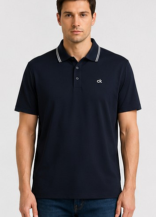 Поло calvin klein golf чоловіче темно-синє оригінал xl xxl