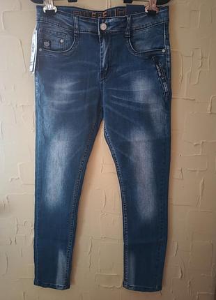 👖 новые стильные джинсы для парня, синие (hl xiang / premium quality), размер152(134-164 см)