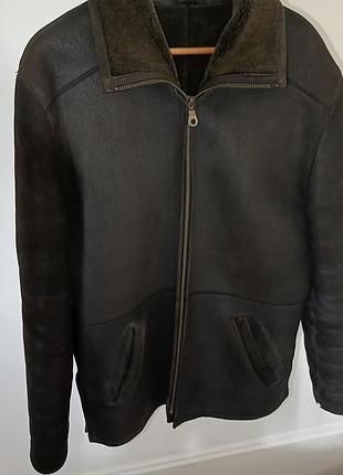 Мужская натуральная дубленка (овчина), размер l-xl (50-52)