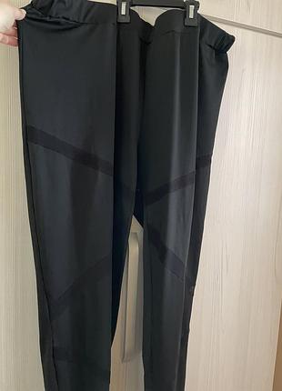 Жіночі лосини чорного кольору. орієнтовний розмір: 58–60 (3xl–4xl)