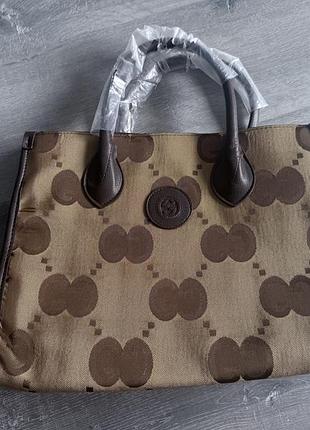 Шкіряна сумка gucci коричнева
