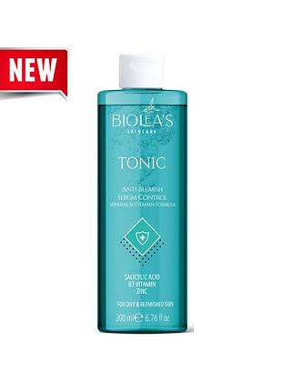 Тонік для очищення обличчя "biolea's" «sebum control tonic», 200 мл