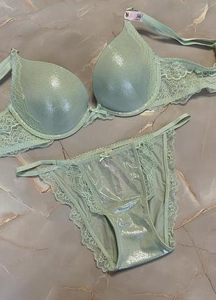 Комплект білизни люкс серія dream angels victoria’s secret бюстгальтер 75b трусики s