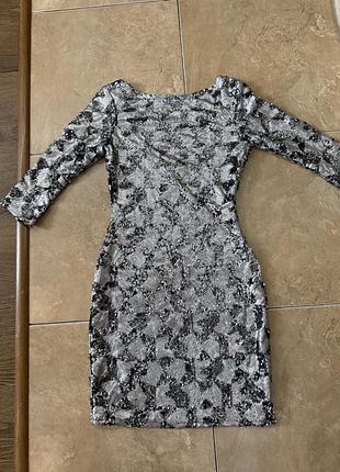 Платье в паетках. river island .
