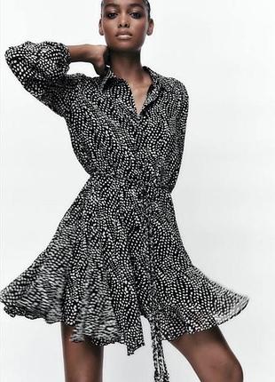 Красива шифонова сукня плаття zara
