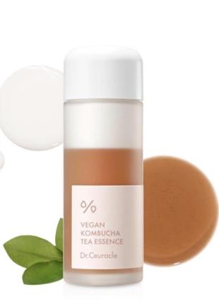 Есенція для обличчя з комбучею та пробіотиками dr.ceuracle vegan kombucha tea essence 150 мл для зволоження, сяйва та омолодження шкіри