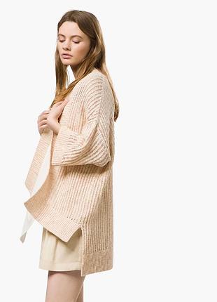 Вʼязаний ажурний кардиган massimo dutti