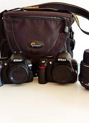 (2шт.) nikon d3100 + 18-55 vr kit низький пробіг на обох + інші камери в подарунок